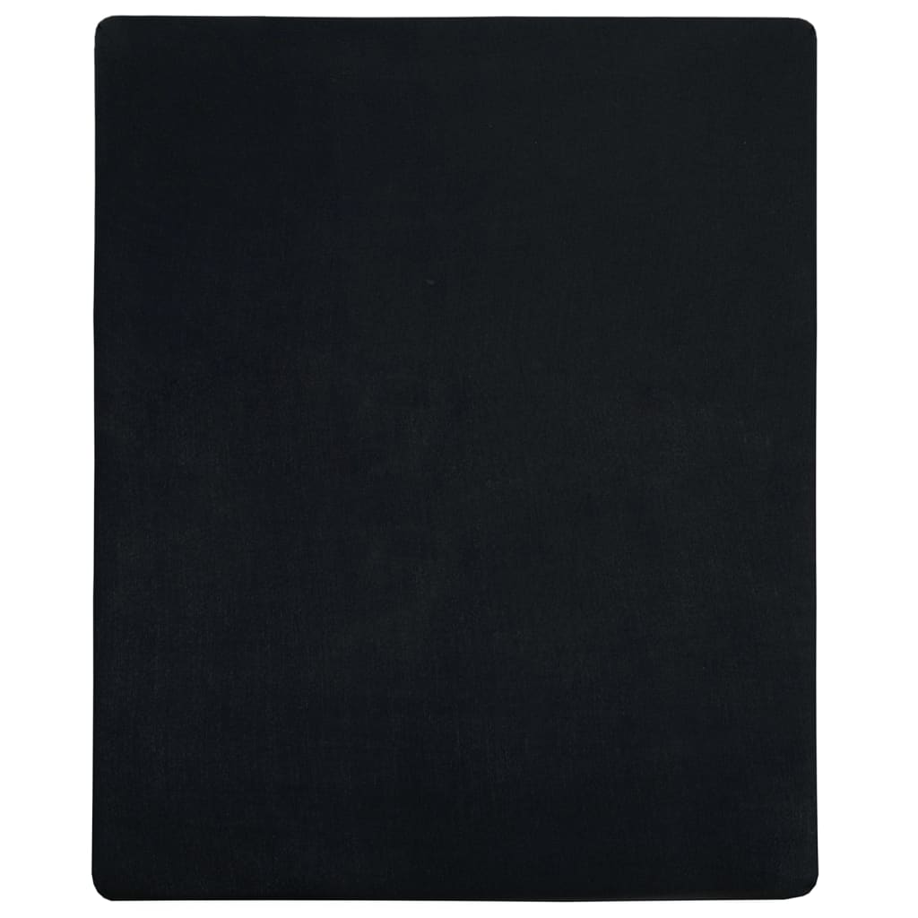 vidaXL Lenzuola con Angoli Jersey 2pz Nero 140x200 cm Cotone