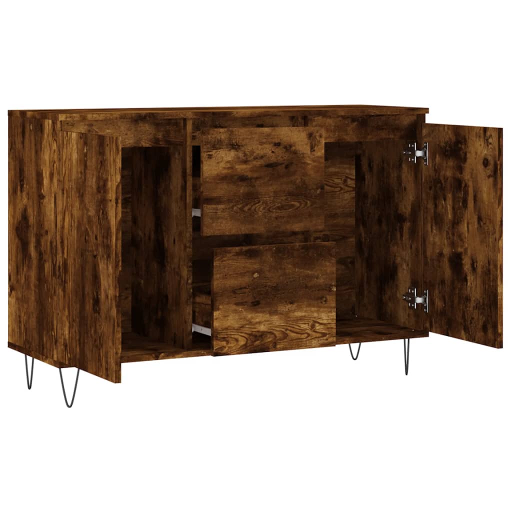 vidaXL Credenza Rovere Fumo 104x35x70 cm in Legno Multistrato