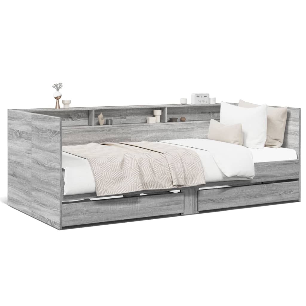 vidaXL Divano Letto con Cassetti senza Materasso 75x190 cm