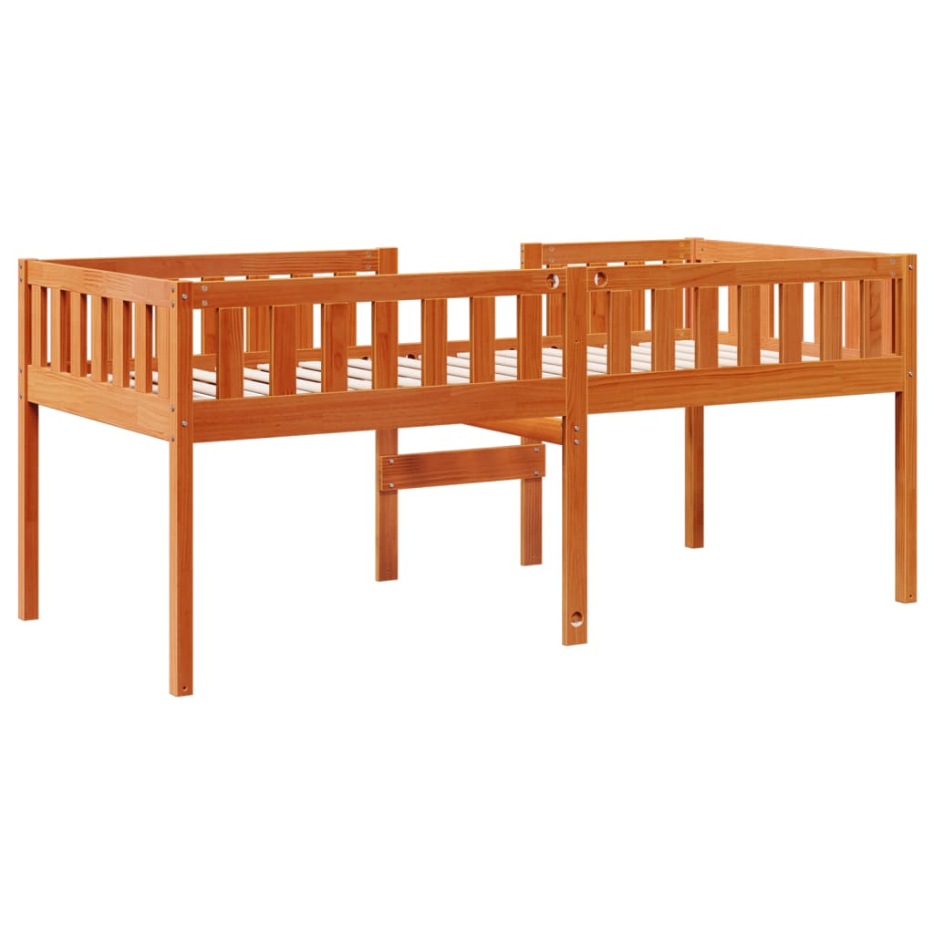 vidaXL Letto Bambini senza Materasso Marrone Cera 75x190 cm Legno Pino