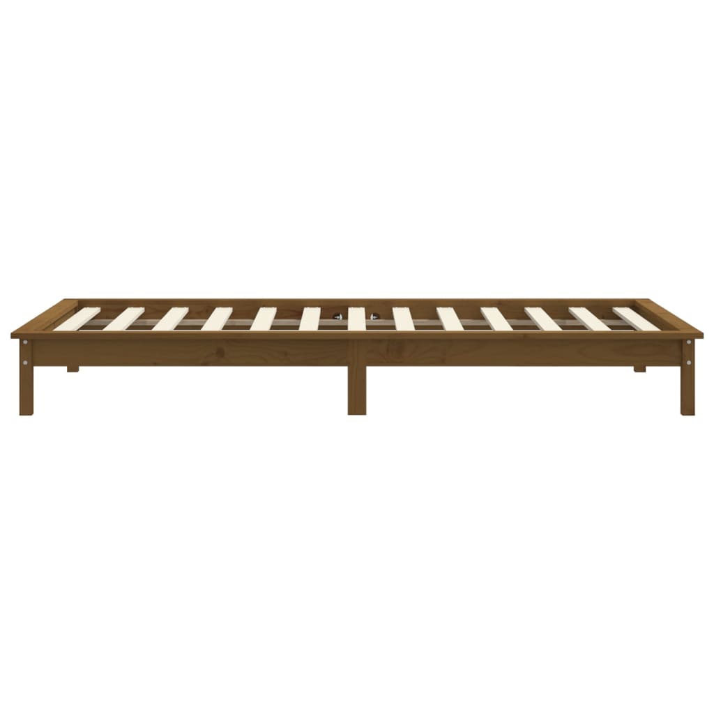 vidaXL Giroletto senza Materasso Ambra 90x200cm Legno Massello