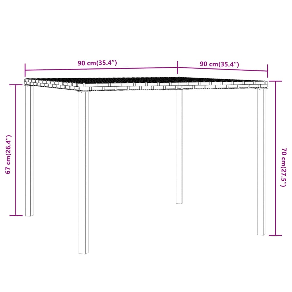 vidaXL Set da Pranzo da Giardino 2 pz con Cuscini Nero in Polyrattan