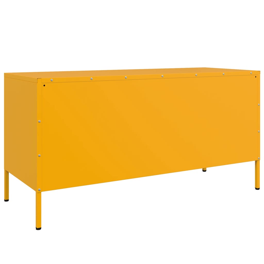 vidaXL Mobile TV Giallo Senape 100,5x39x50,5 cm in Acciaio