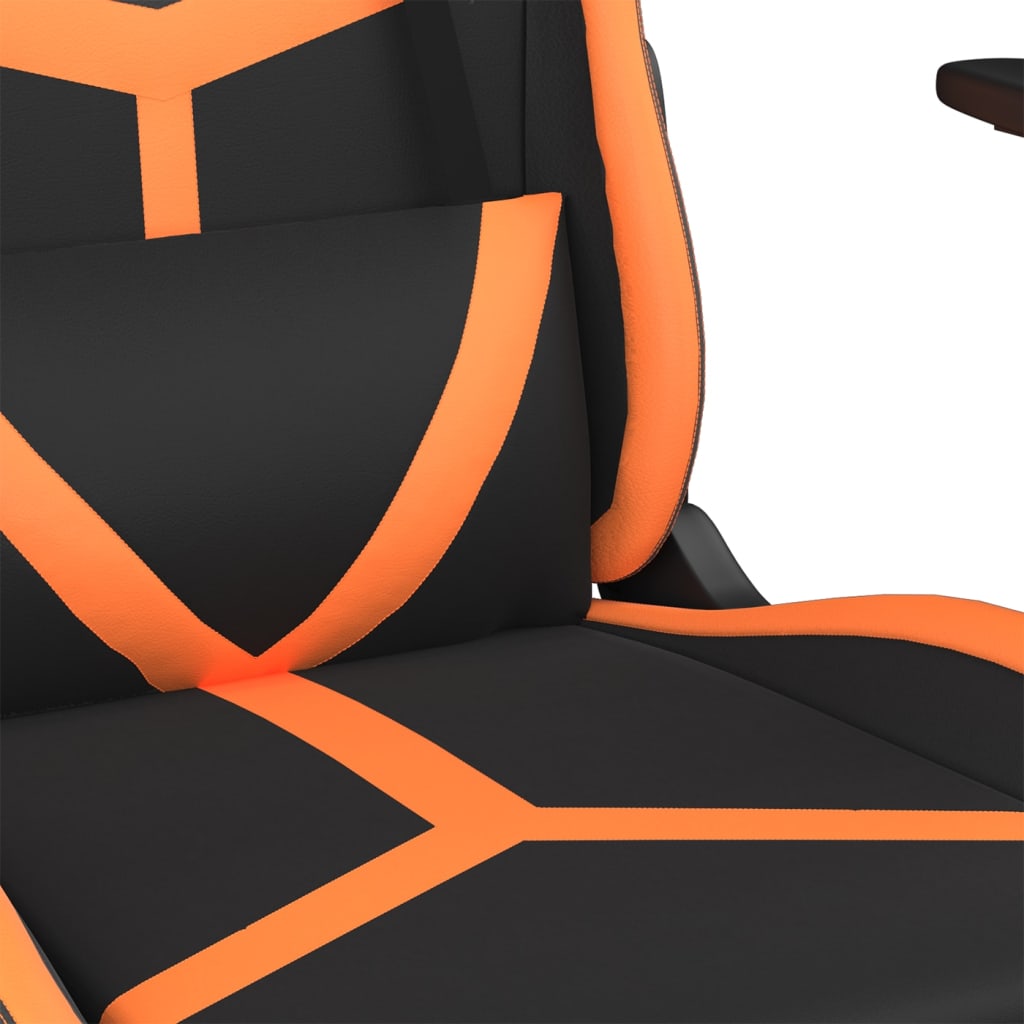 vidaXL Sedia da Gaming Nero e Arancione in Similpelle