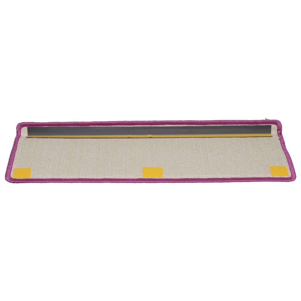 vidaXL Tappetini per Scale 15 pz 65x21x4 cm Viola