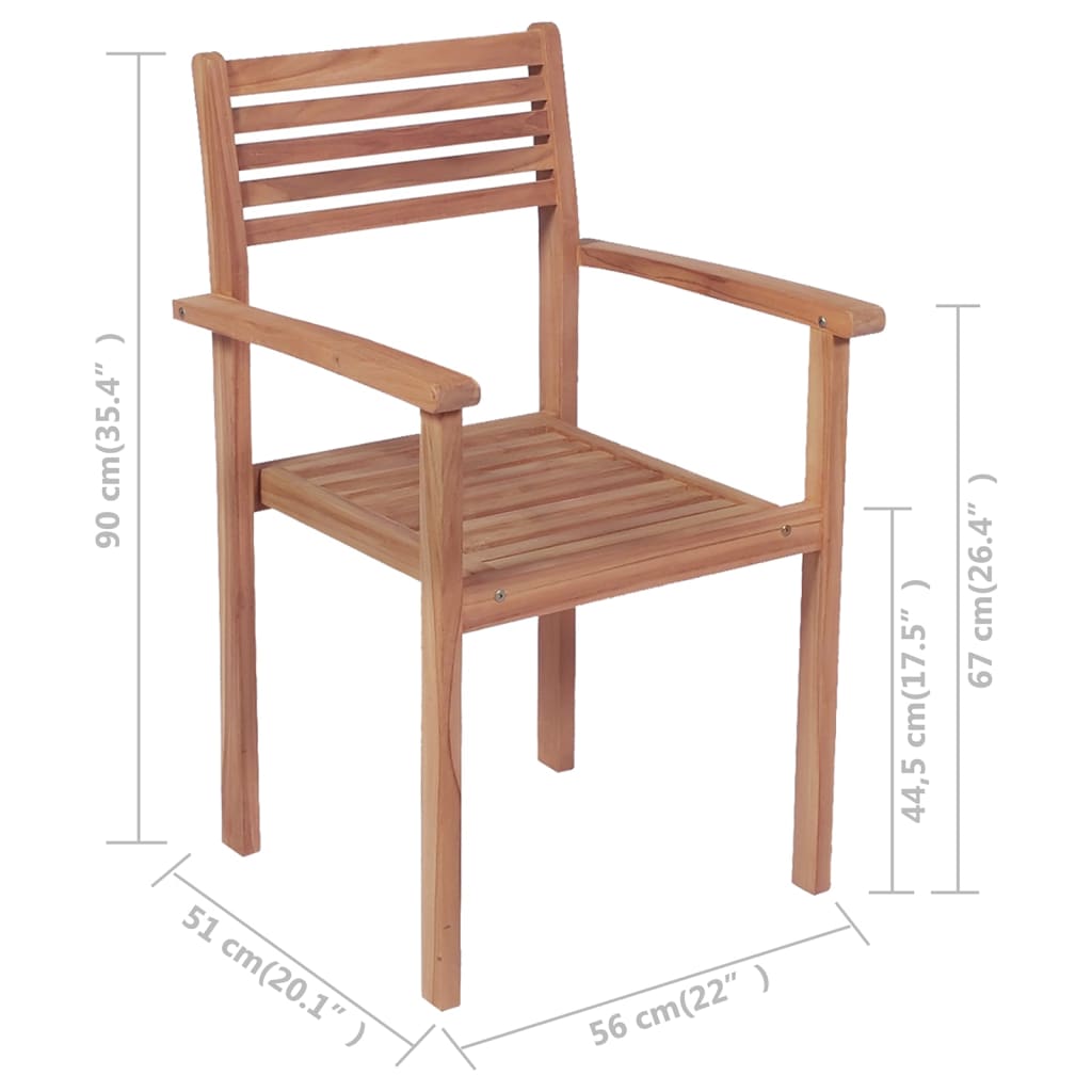 vidaXL Sedie da Giardino 4 pz con Cuscini Antracite Massello di Teak