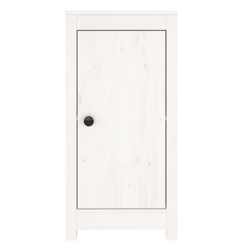 vidaXL Credenze 2 pz Bianche 39x35x80 cm in Legno Massello di Pino