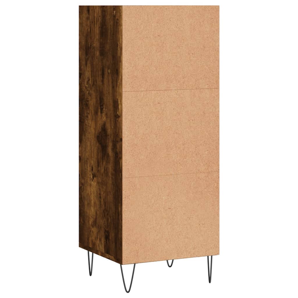 vidaXL Credenza Rovere Fumo 34,5x32,5x90 cm in Legno Multistrato