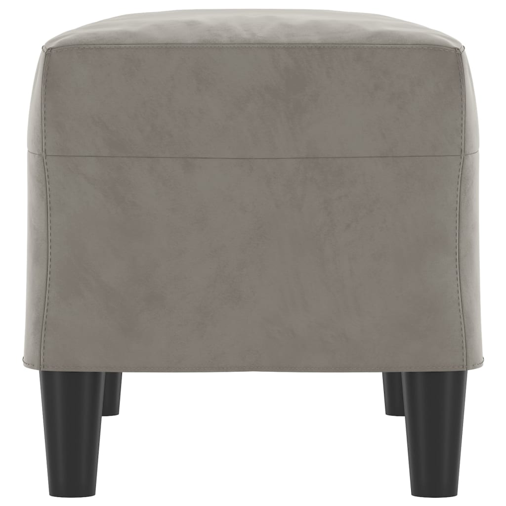 vidaXL Panca Grigio Chiaro 70x35x41 cm in Velluto