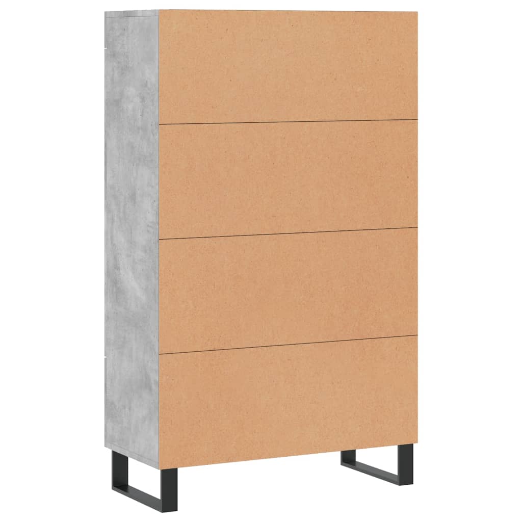 vidaXL Credenza Grigio Cemento 69,5x31x115 cm in Legno Multistrato