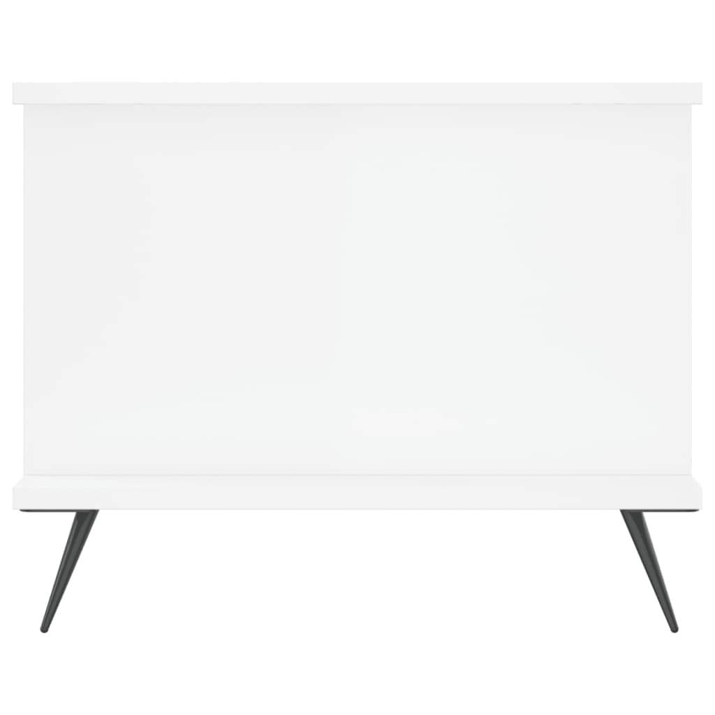 vidaXL Tavolino da Salotto Bianco Lucido 90x50x40 cm Legno Multistrato