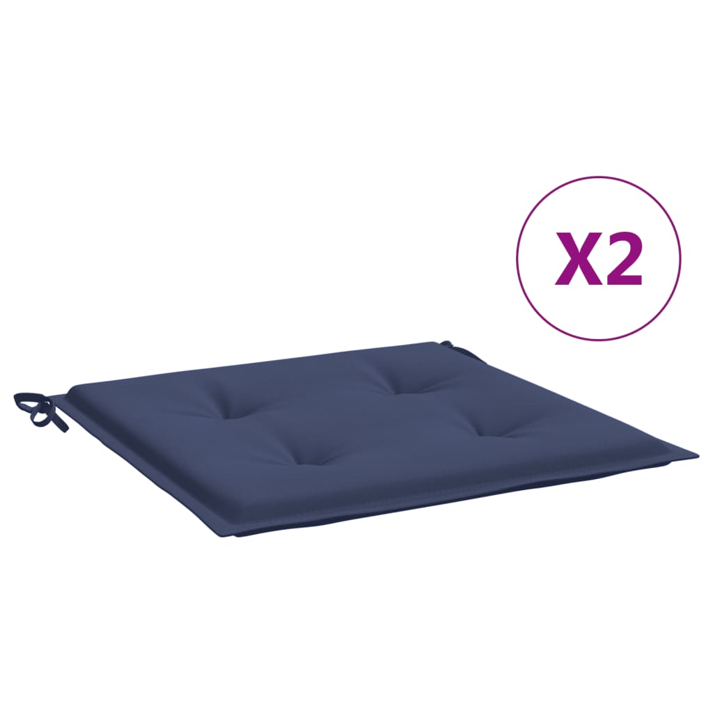 vidaXL Cuscini per Pallet 2 pz Blu Marino 50x50x3 cm in Tessuto Oxford