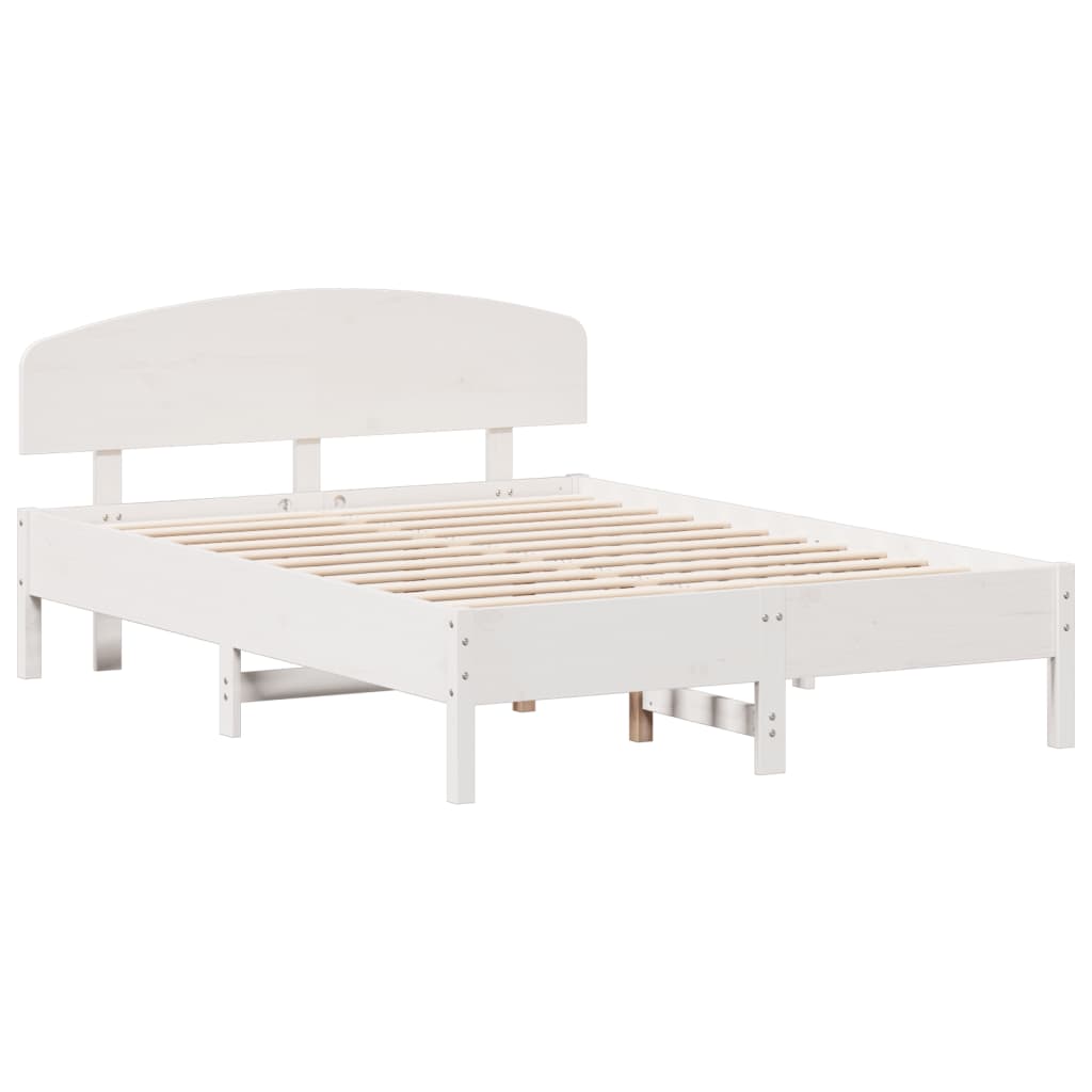 vidaXL Letto senza Materasso Bianco 120x190 cm Legno Massello di Pino