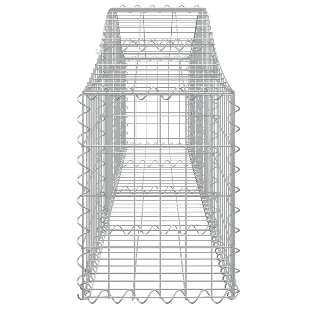 vidaXL Cesti Gabbioni ad Arco 7 pz 200x30x40/60 cm Ferro Zincato