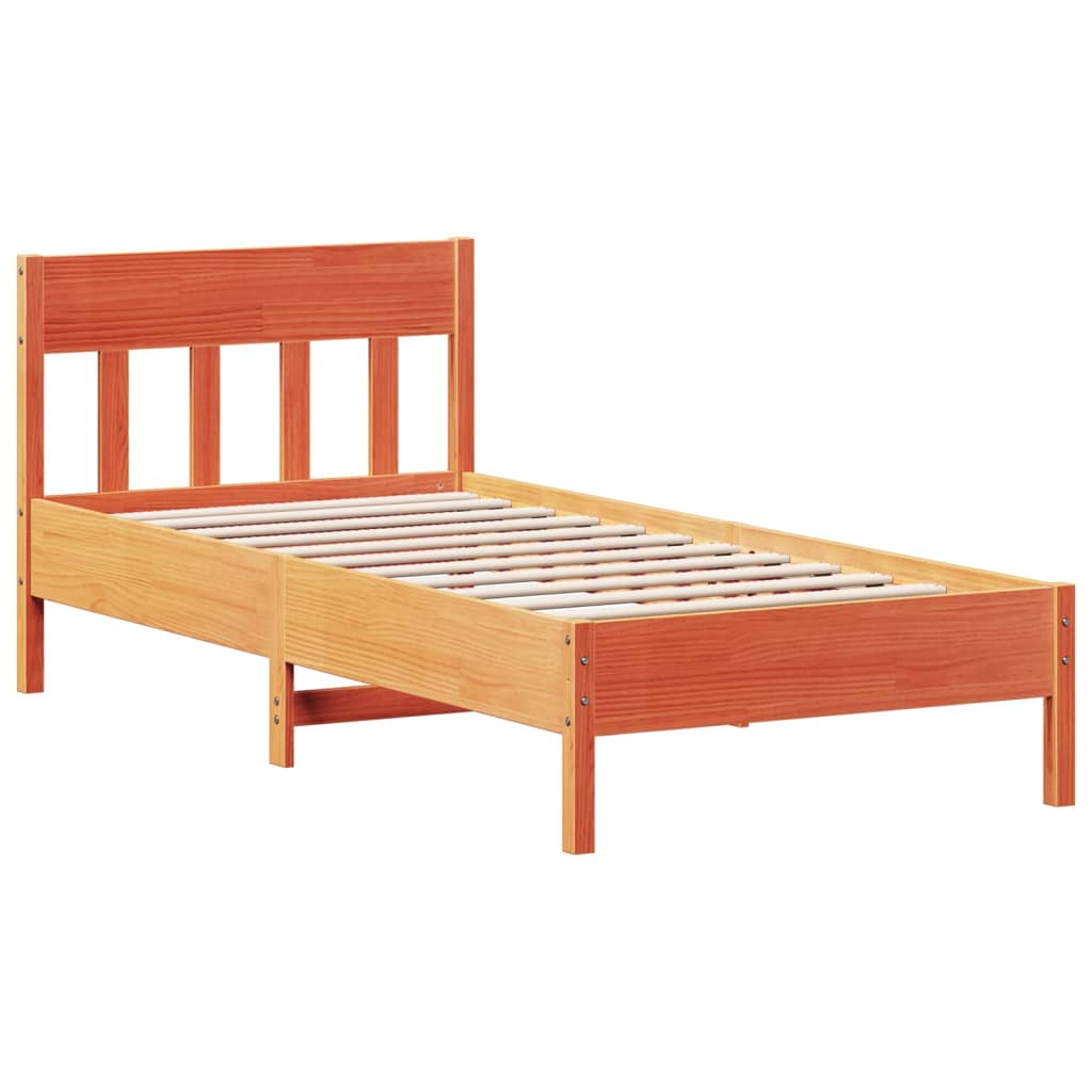 vidaXL Letto senza Materasso Marrone Cera 100x200 cm in Legno di Pino