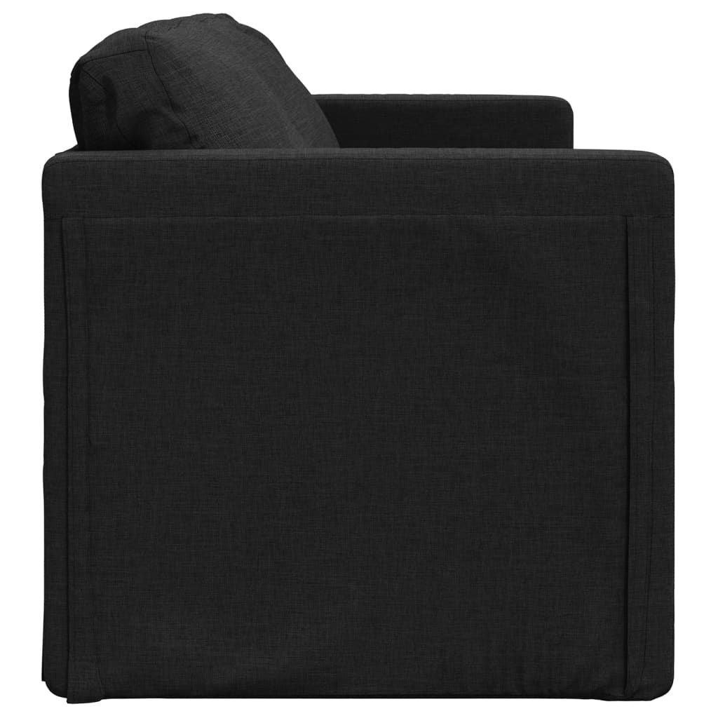 vidaXL Divano Letto da Terra 2 in 1 Nero 112x174x55 cm Tessuto