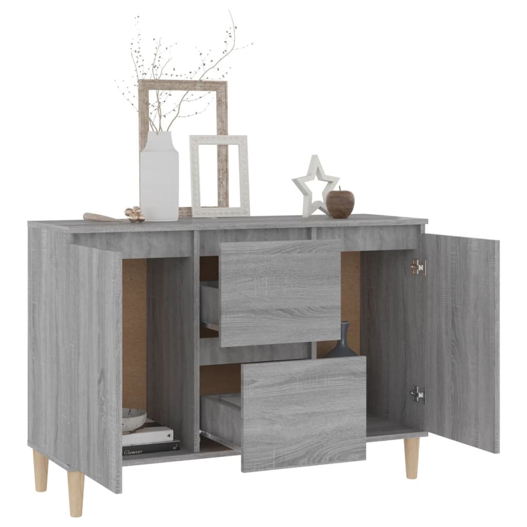 vidaXL Credenza Grigio Sonoma 101x35x70 cm in Legno Ingegnerizzato