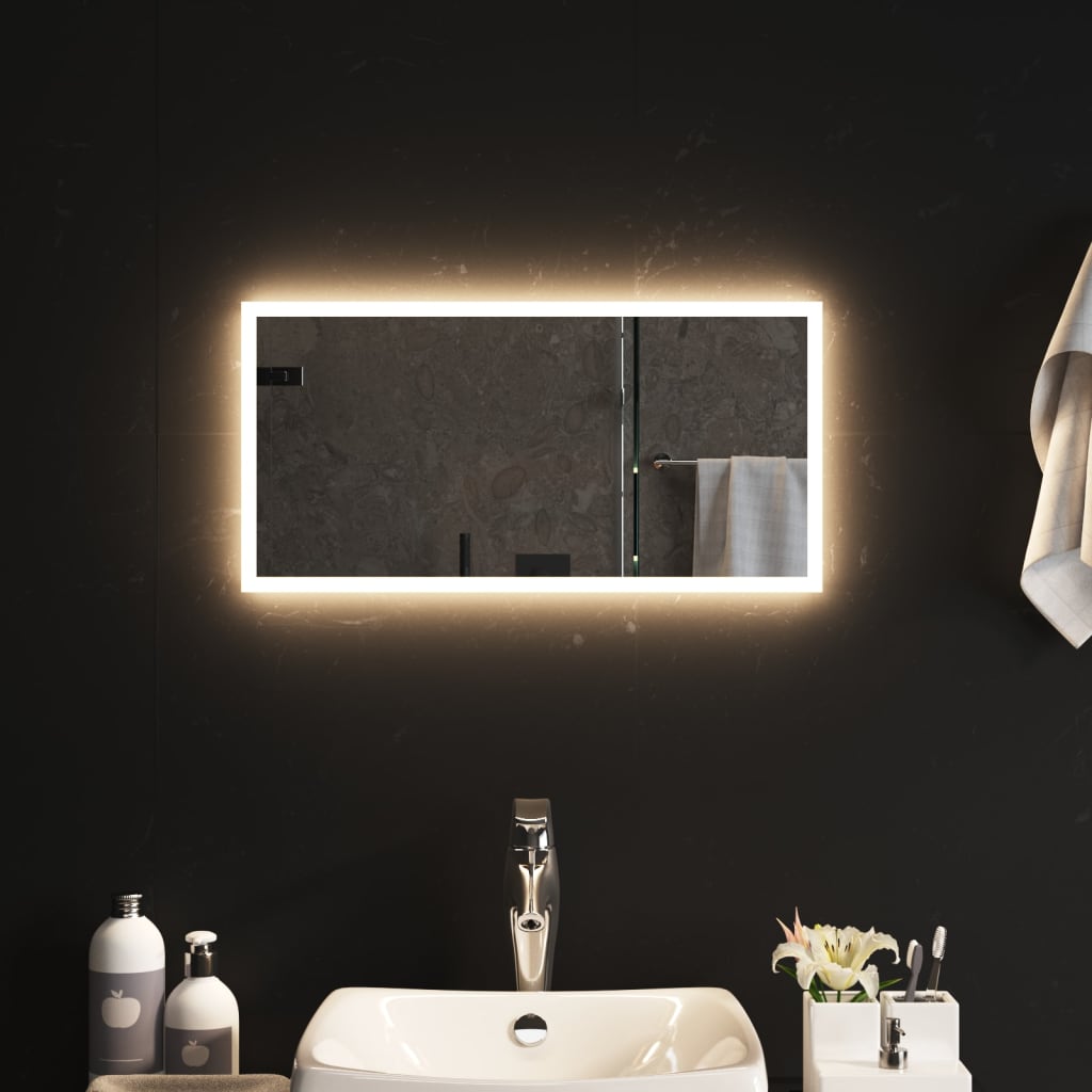 vidaXL Specchio da Bagno con Luci LED 30x60 cm