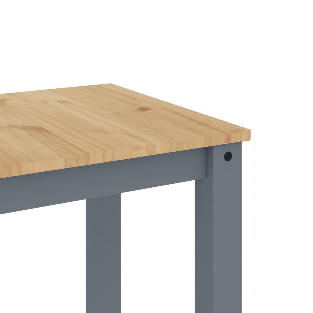 vidaXL Tavolo da Pranzo Panama Grigio 117x60x75 cm Legno Massello Pino