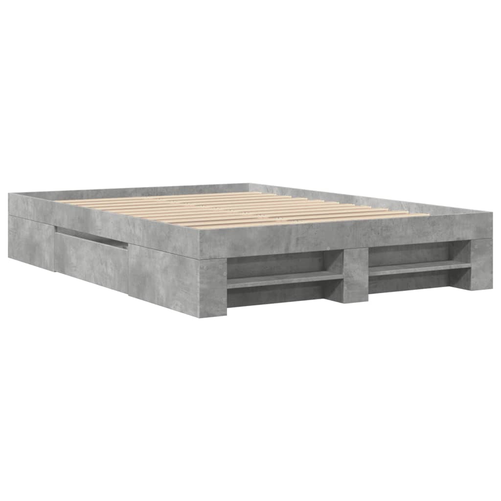 vidaXL Giroletto Grigio Cemento 140x190 cm in Legno Multistrato