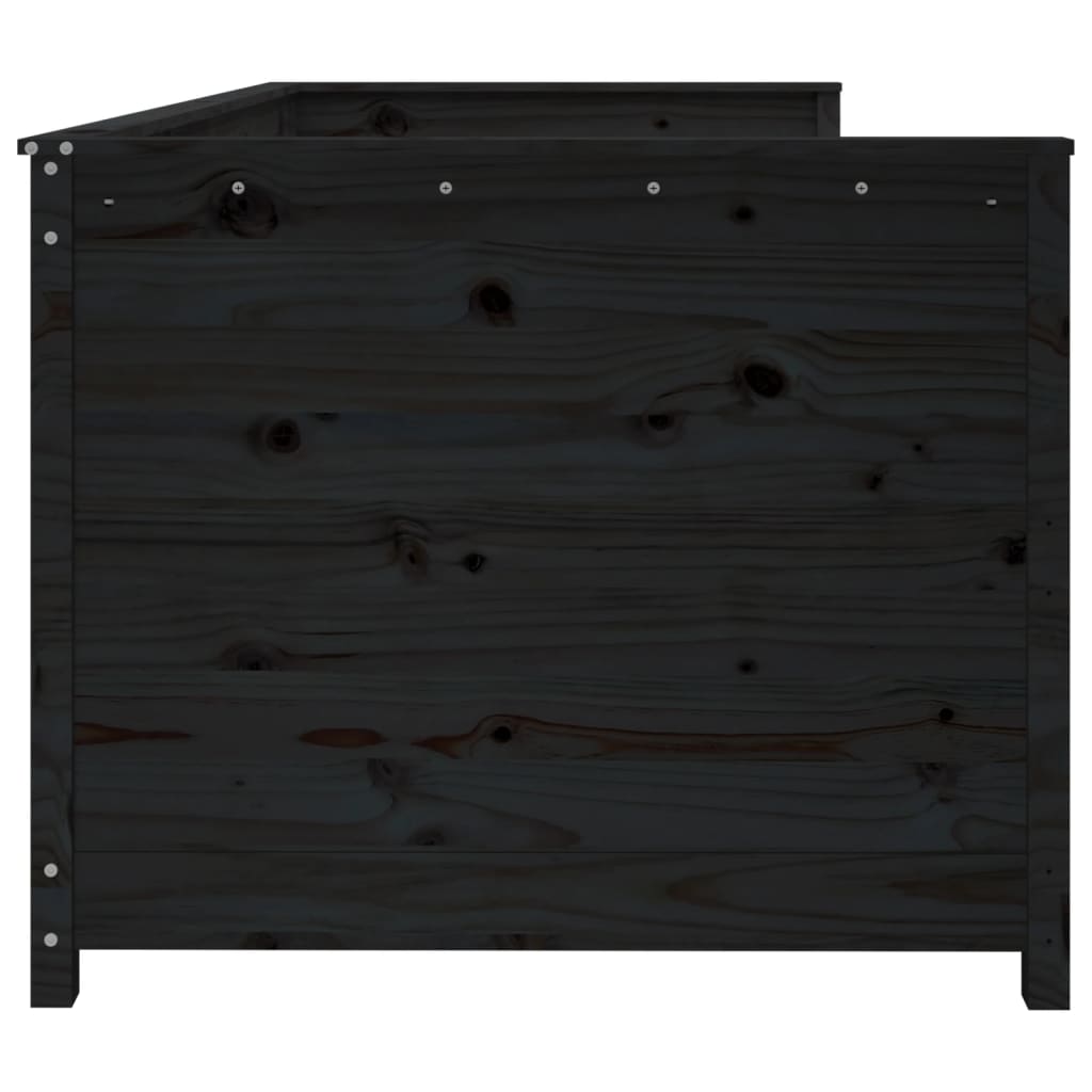 vidaXL Dormeuse Nera 75x190 cm in Legno Massello di Pino