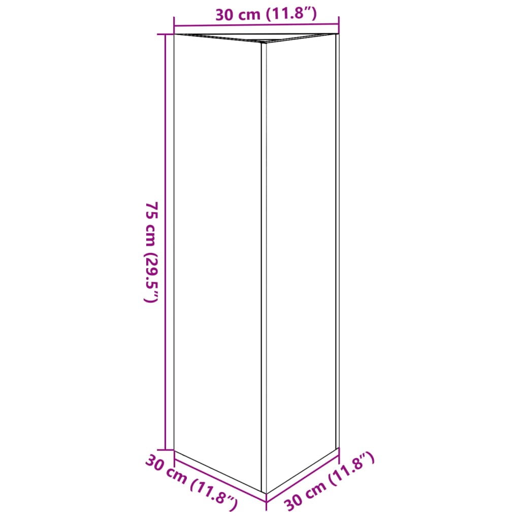 vidaXL Fioriera da Giardino Triangolare 30x26x75 cm in Acciaio Zincato