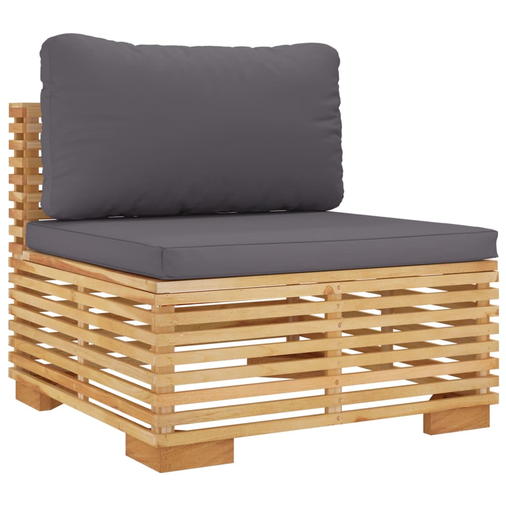 vidaXL Set Divani da Giardino 8 pz con Cuscini Legno Massello di Teak