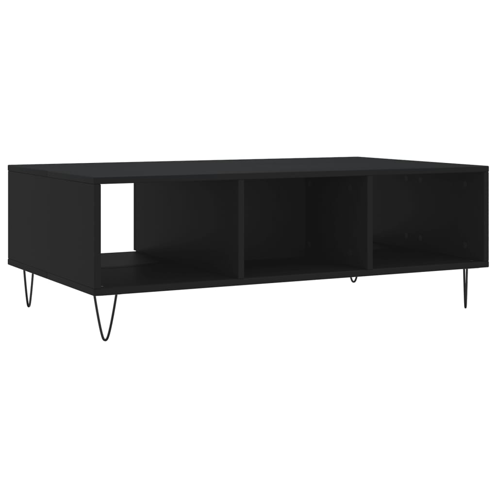 vidaXL Tavolino da Salotto Nero 104x60x35 cm in Legno Multistrato