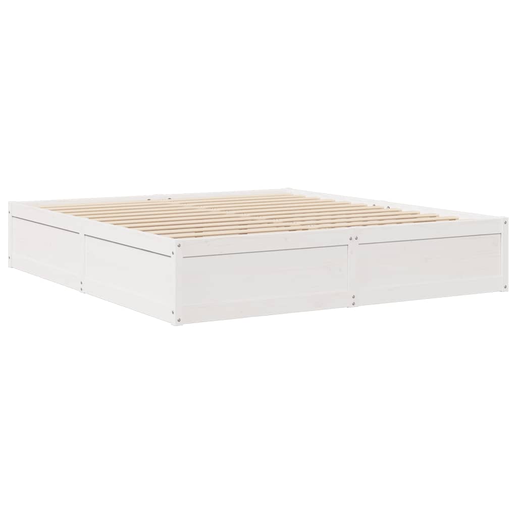 vidaXL Letto senza Materasso Bianco 180x200 cm Legno Massello di Pino