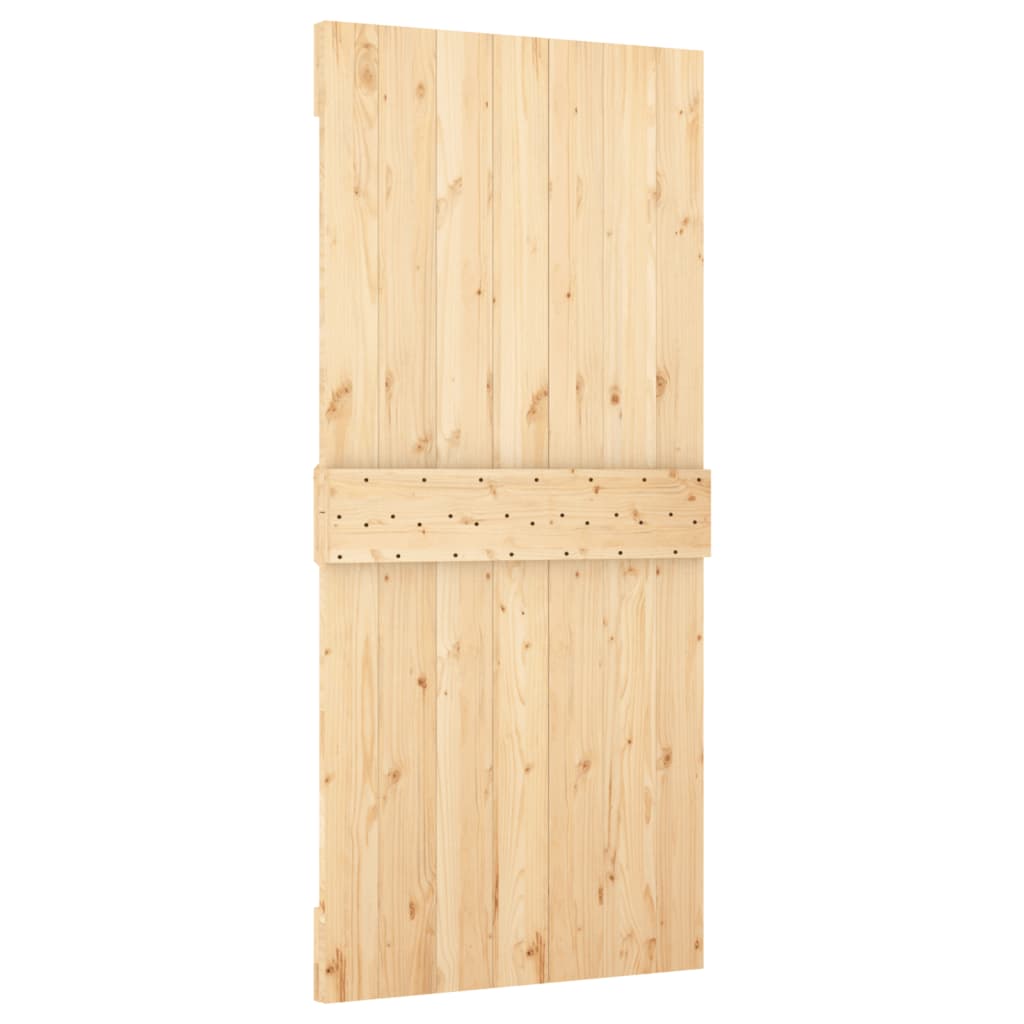 vidaXL Porta Scorrevole con Set Hardware 100x210cm Legno Massello Pino