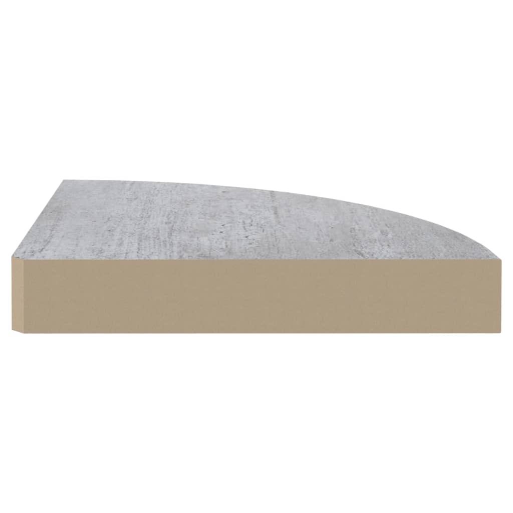 vidaXL Mensola Angolare Grigio Cemento 35x35x3,8 cm in MDF