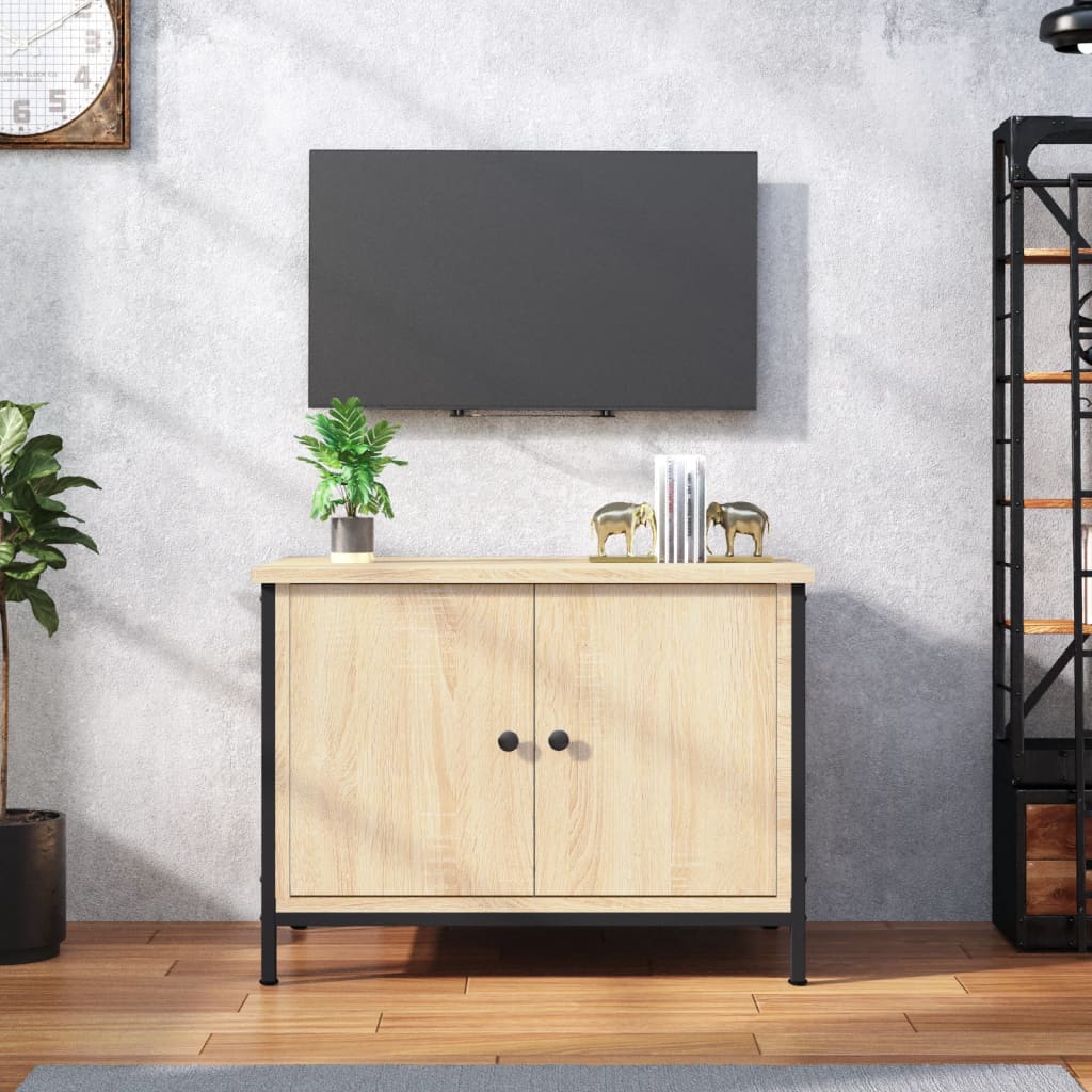 vidaXL Mobile TV con Ante Rovere Sonoma 60x35x45 cm Legno Multistrato