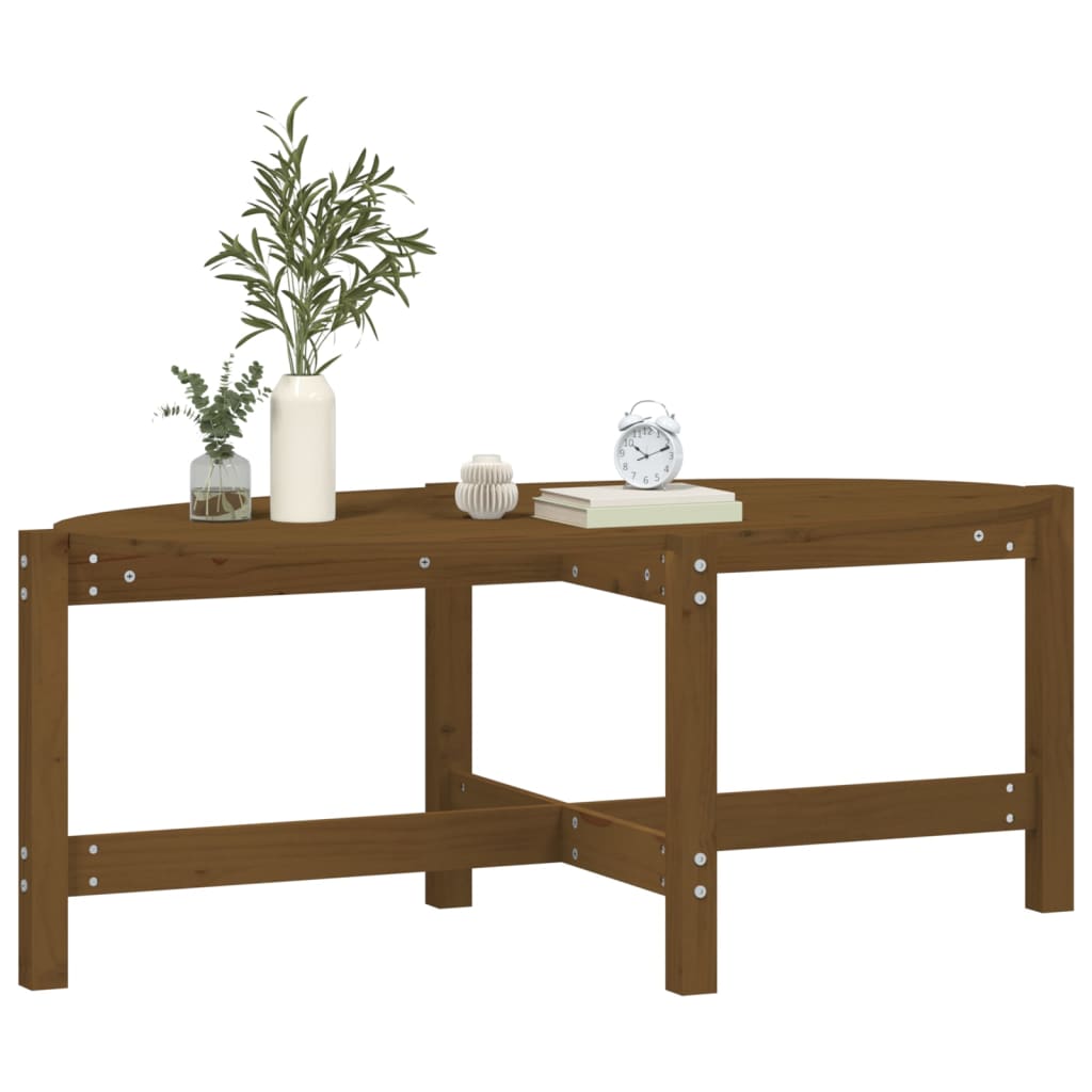 vidaXL Tavolino da Salotto Ambra 118x63x45cm in Legno Massello di Pino