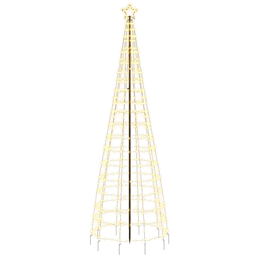 vidaXL Illuminazione Albero Natale Picchetti 570LED Bianco Caldo 300cm