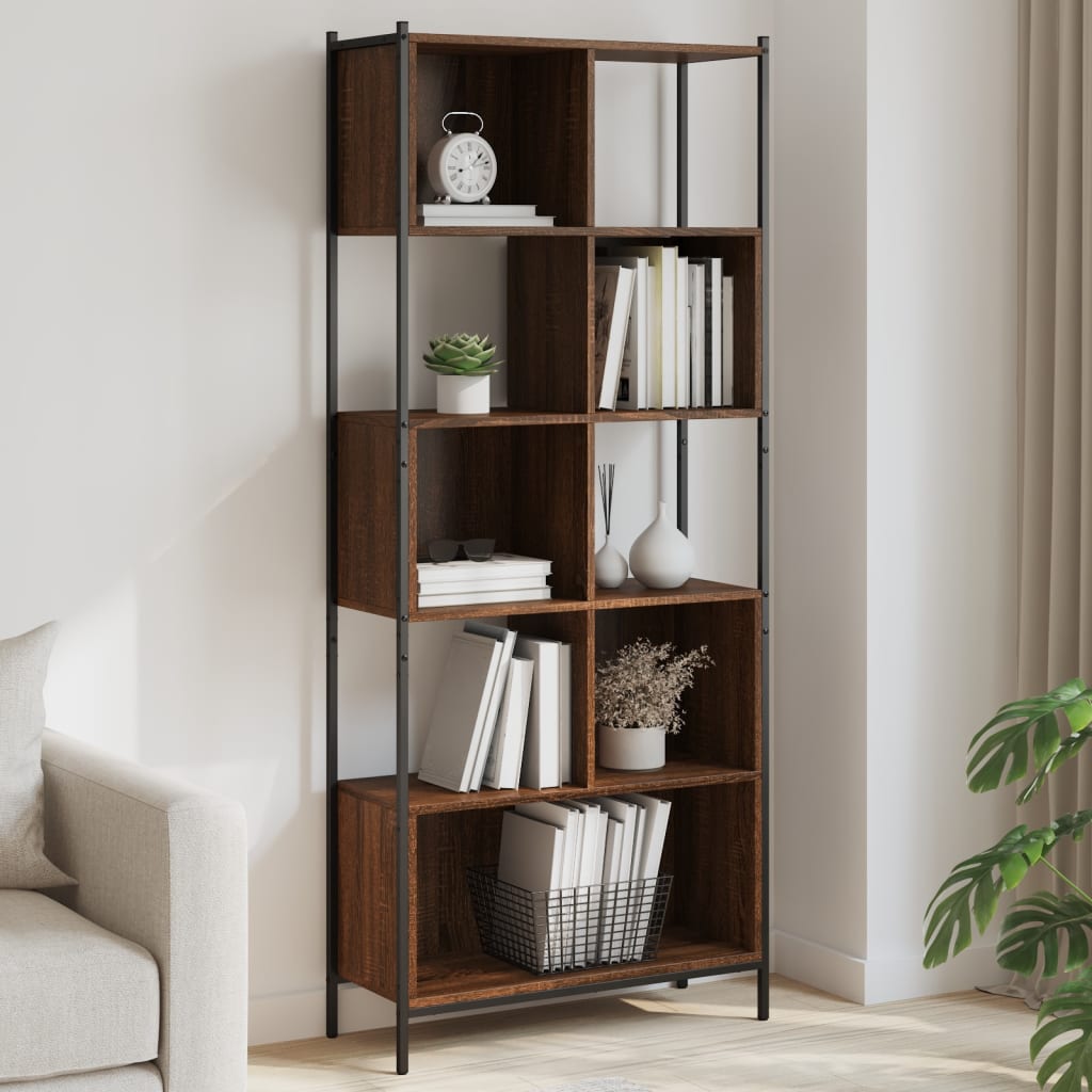 vidaXL Libreria Rovere Marrone 72x28x172 cm in Legno Multistrato