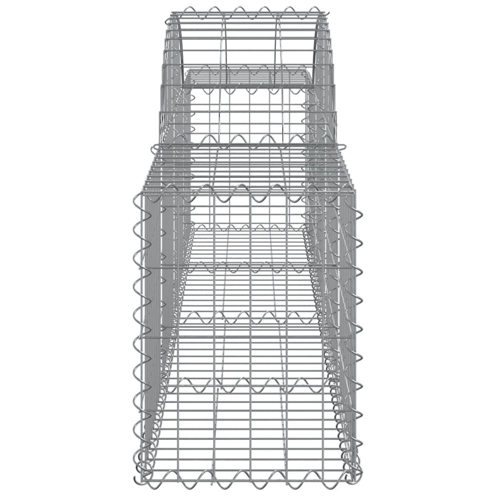 vidaXL Cesti Gabbioni ad Arco 11 pz 200x30x40/60 cm Ferro Zincato