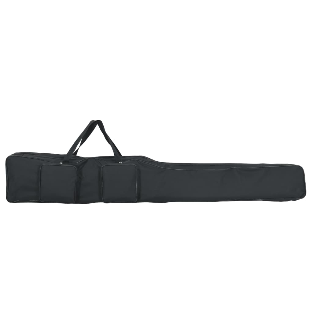 vidaXL Borsa per Canna da Pesca Nera 160 cm in Tessuto Oxford