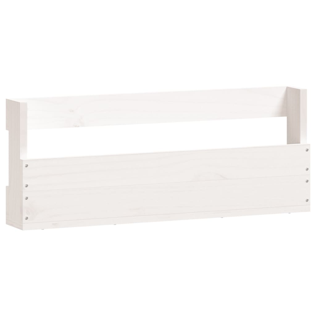 vidaXL Scarpiere a Parete 2 pz Bianco 59x9x23cm Legno Massello di Pino