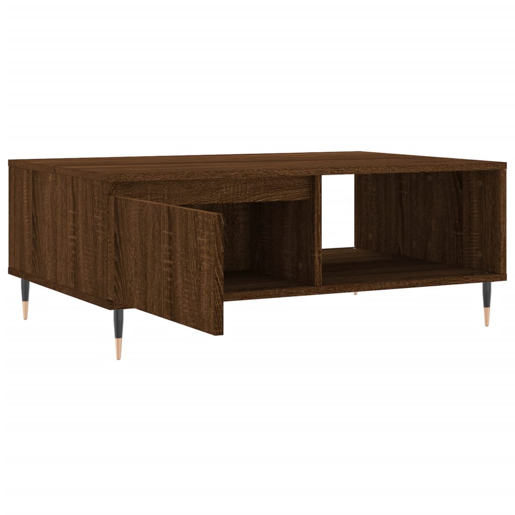 vidaXL Tavolino da Salotto Rovere Marrone 90x60x35cm Legno Multistrato