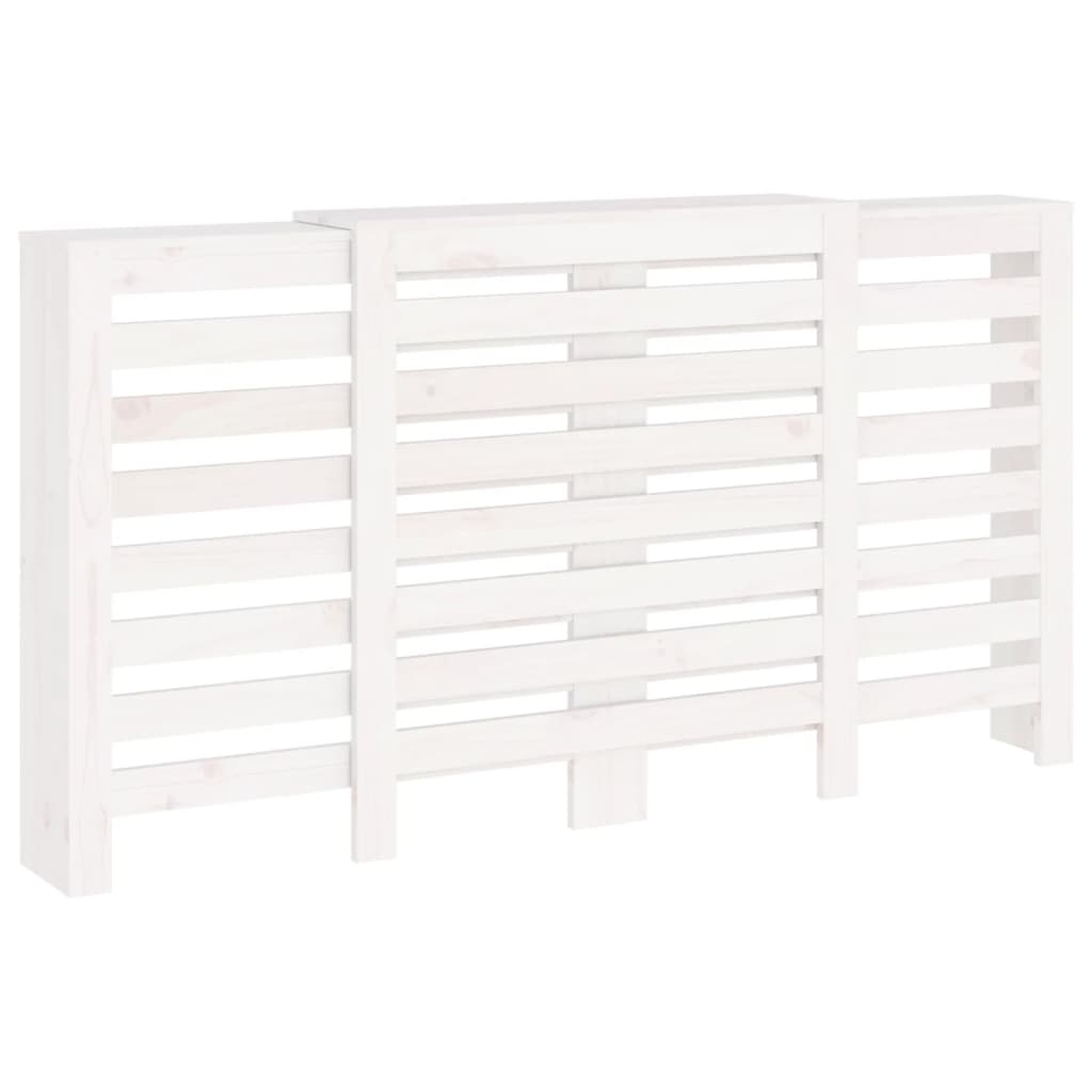 vidaXL Copertura Termosifone Bianca 210x21x85 cm Legno Massello Pino