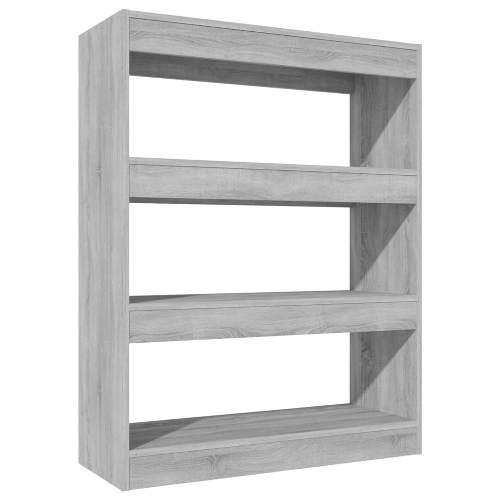 vidaXL Libreria/Divisorio Grigio Sonoma 80x30x103 cm Legno Multistrato