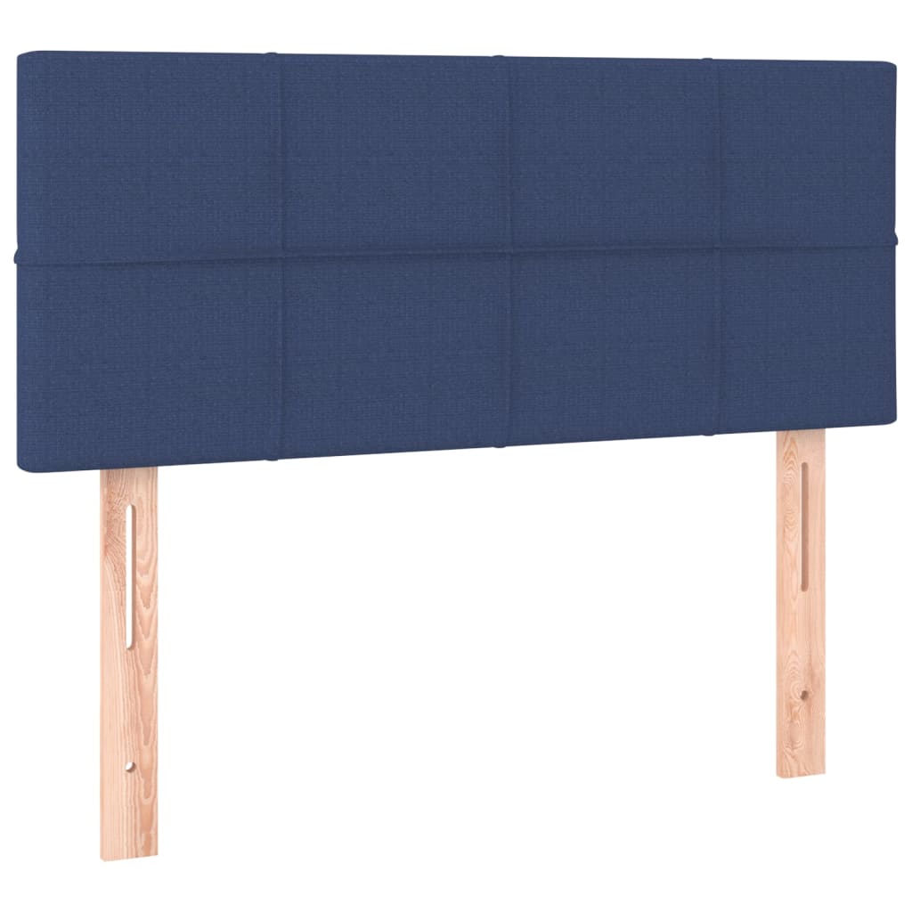 vidaXL Letto a Molle con Materasso e LED Blu 100x200cm in Tessuto