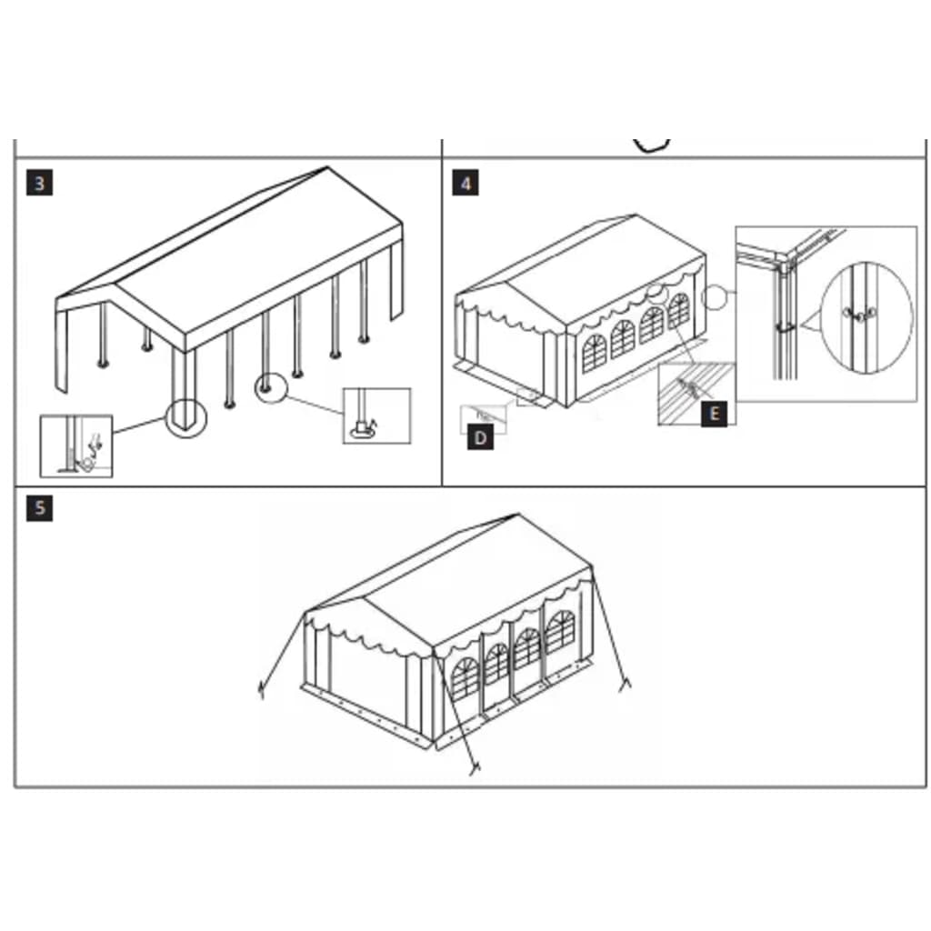 vidaXL Tessuto per Tenda 6x14 m Blu e Bianco