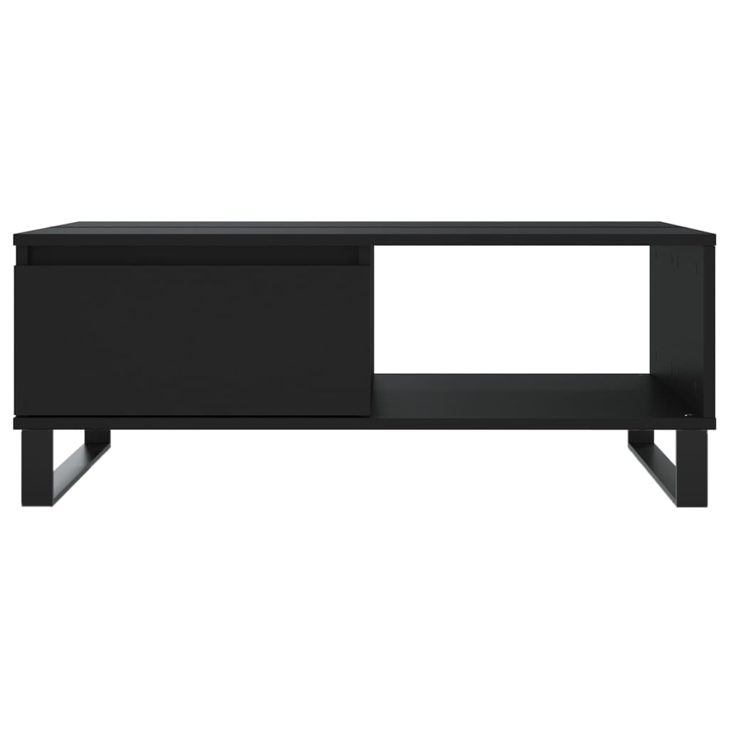 vidaXL Tavolino da Salotto Nero 90x60x35 cm in Legno Multistrato