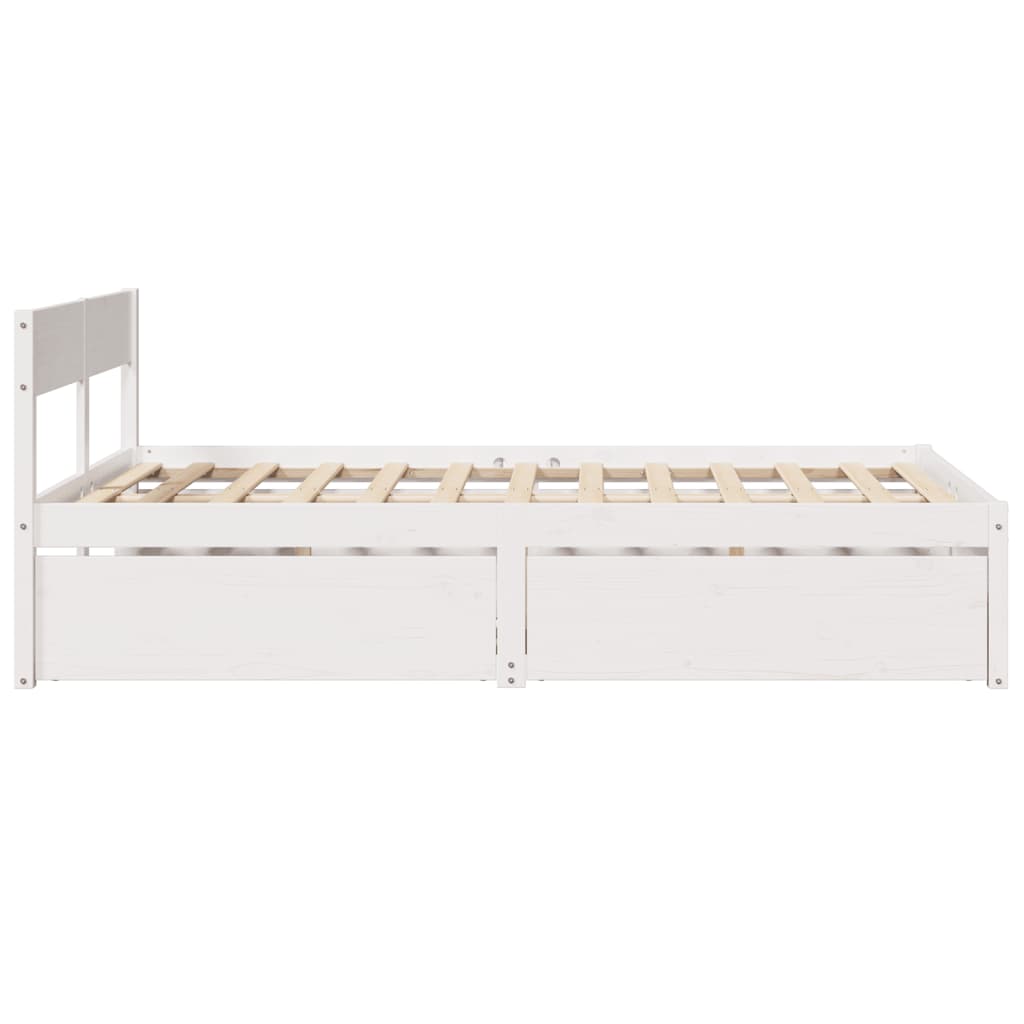 vidaXL Letto senza Materasso Bianco 120x190 cm Legno Massello di Pino