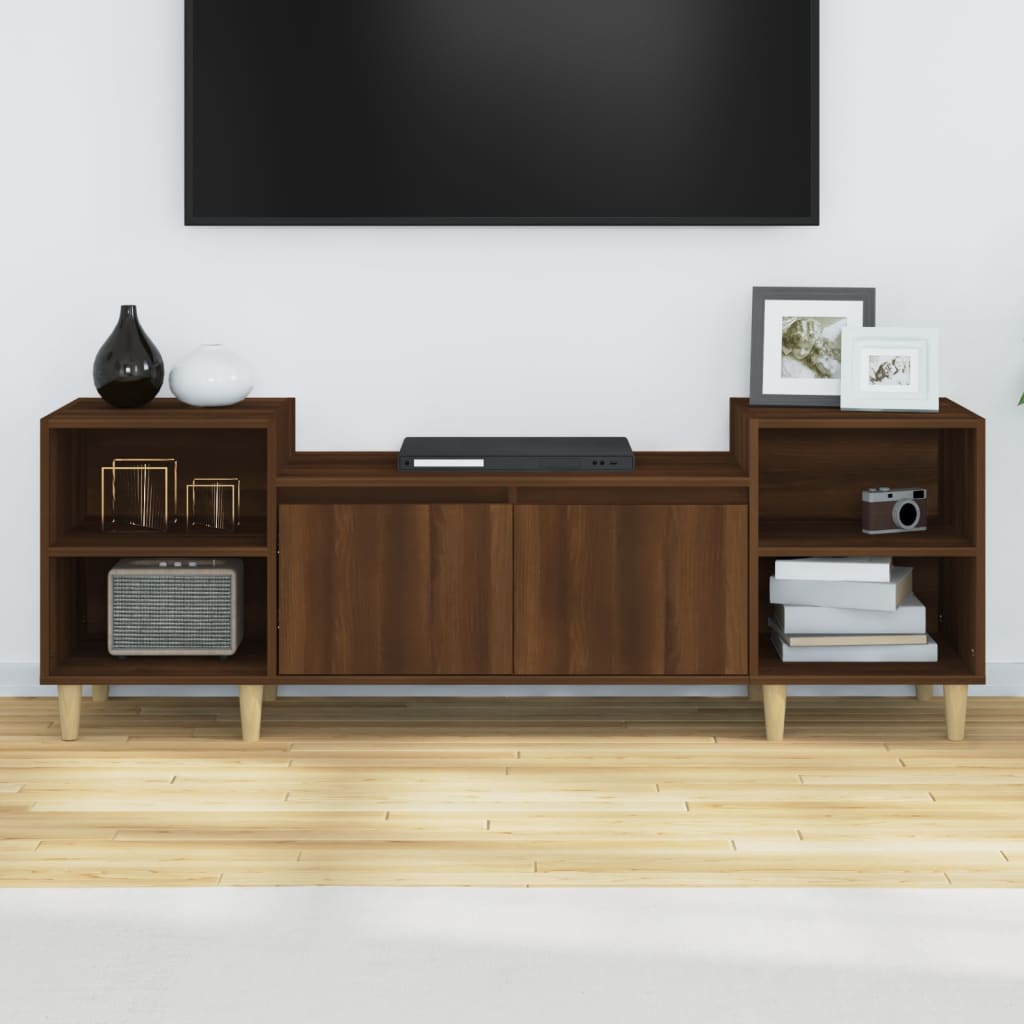 vidaXL Mobile TV Rovere Marrone 160x35x55 cm in Legno Multistrato