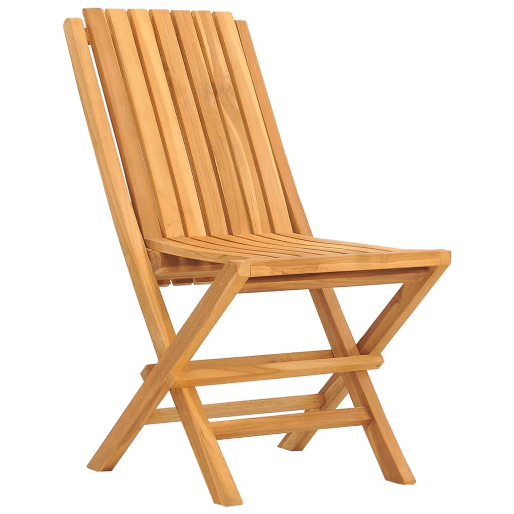 vidaXL Sedie da Giardino Pieghevoli 8pz 47x47x89cm Legno Massello Teak