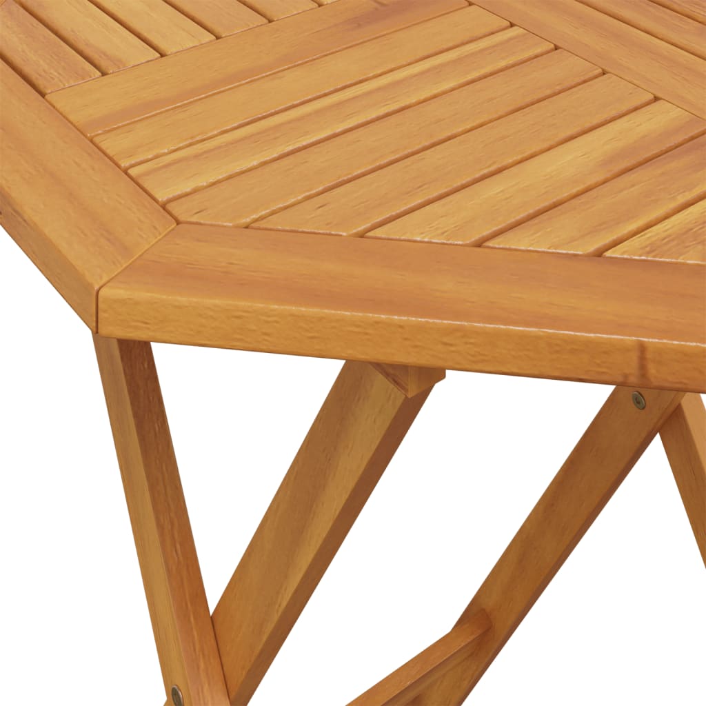 vidaXL Tavolo da Giardino Pieghevole Ø70x75cm Legno Massello di Acacia