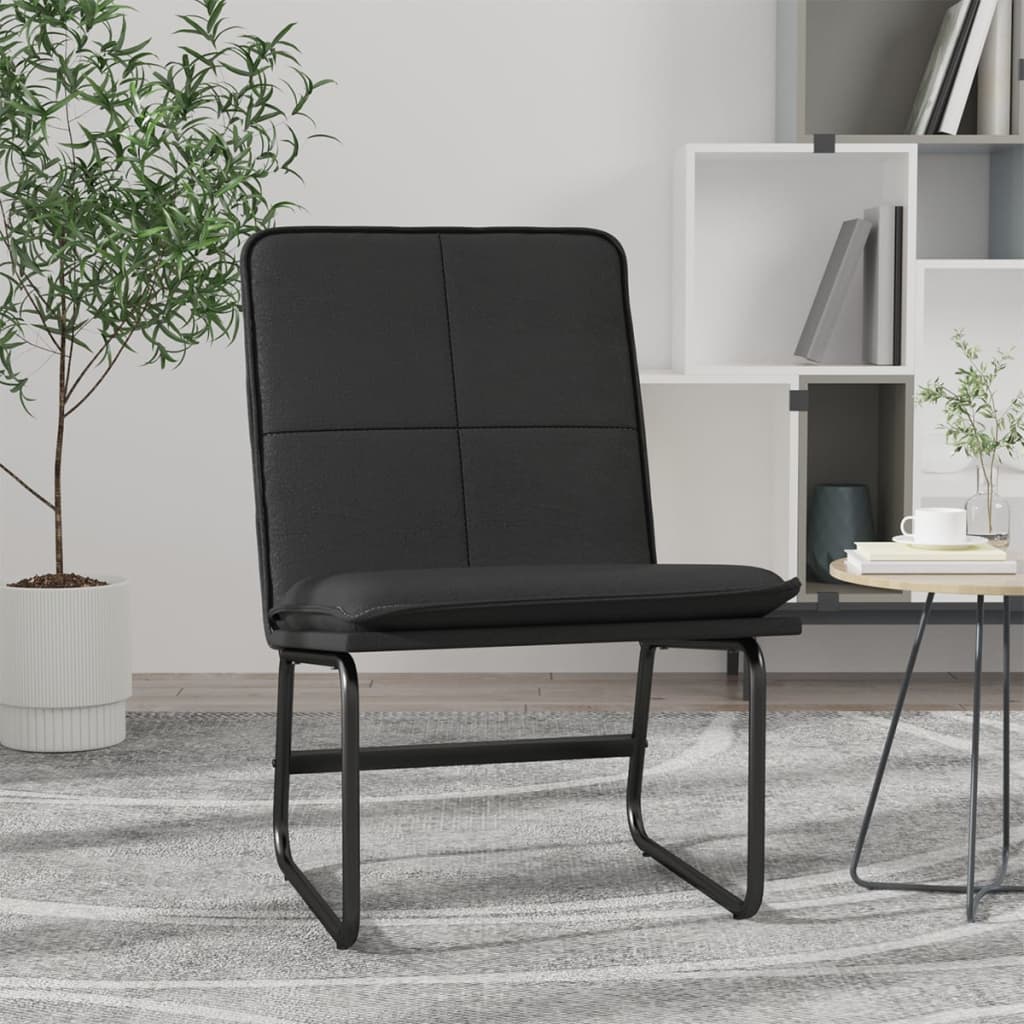 vidaXL Sedia Lounge Nera 54x75x76 cm in Similpelle