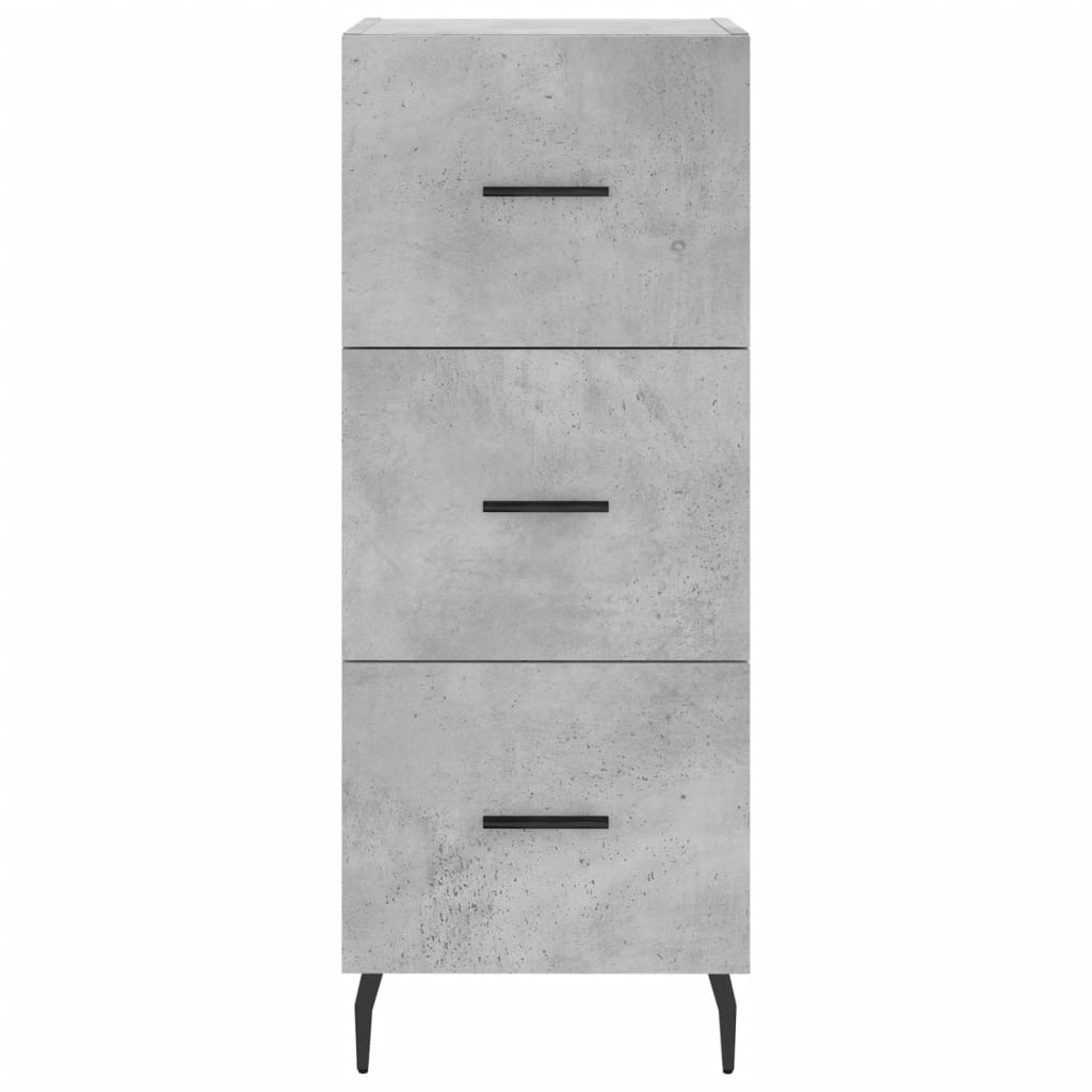 vidaXL Credenza Grigio Cemento 34,5x34x180 cm in Legno Multistrato